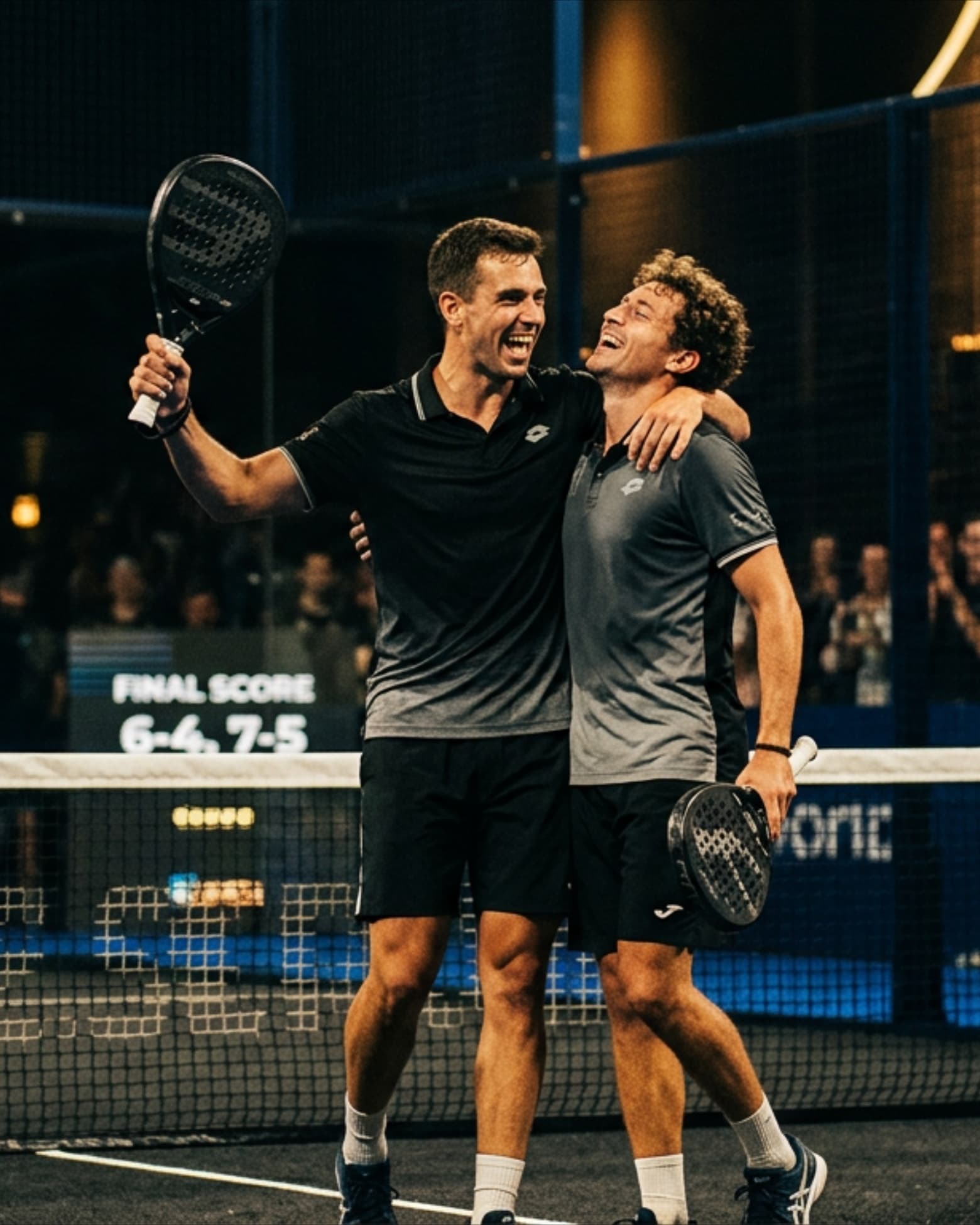 Jugadores de pádel celebrando